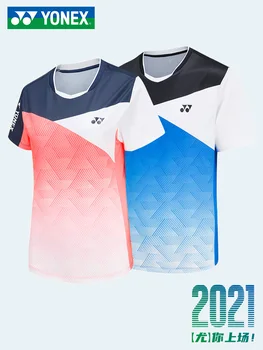 оригинальный спортивный трикотаж YONEX с коротким рукавом спортивная одежда спортивная одежда для бадминтона одежда для влюбленных сверху снизу