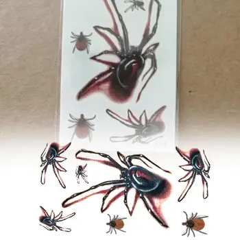 Перенос татуировки Легкий перенос пауков, не вызывающий раздражения 3D-эффект, модный дизайн, временная наклейка для боди-арта в виде паука