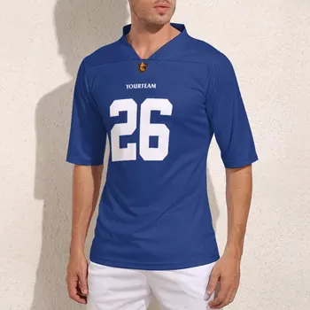 Персонализация, Нью-Йорк, № 26, синяя майка для регби, тренировочные ретро-майки для футбола, мужские футболки вашего дизайна