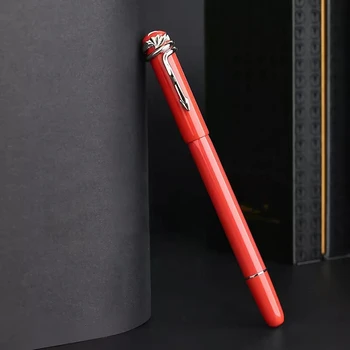 Перьевая ручка Majohn F9S с металлическим поршнем Classic Snake / Spider F с чернилами 0,5 мм, канцелярские принадлежности для занятий в студенческом офисе