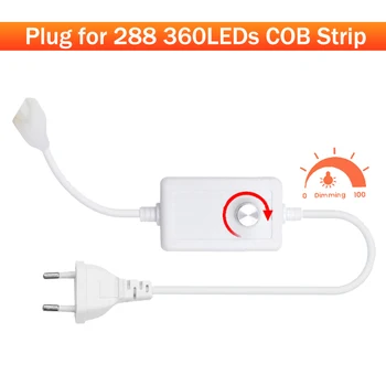 Питание для 220V 110V 288Leds 360Leds COB LED Strip Light Адаптер Питания с Выключателем/Диммером EU US UK Plug