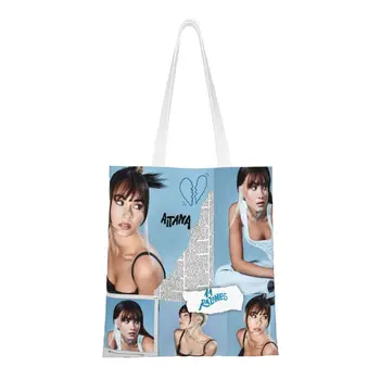 Плакат Aitana, Сумка для покупок из бакалеи, напечатанная на заказ, Холщовые сумки для покупателей, портативная сумка Испанской певицы