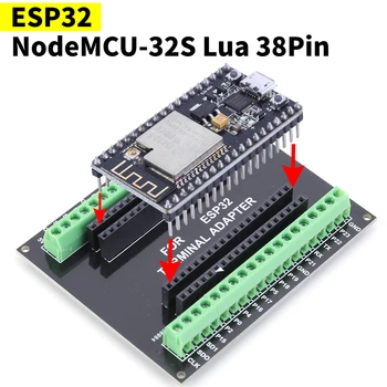 Плата расширения ESP32 GPIO Совместима с Платой разработки WiFi + Bluetooth NodeMCU-32S Lua 38Pin Беспроводной модуль Сверхнизкой мощности