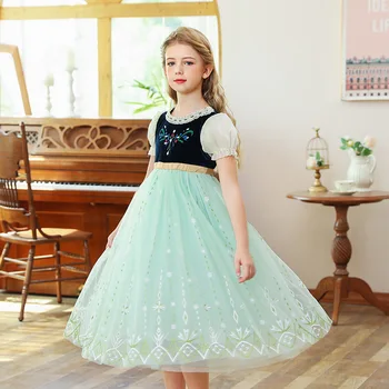 Платье для Девочки От 2 до 8 лет, Кружевная Праздничная Одежда С вышивкой, Летние Детские Платья Для Девочек