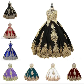Платья принцессы для девочек-цветочниц, бальное платье, расшитое бисером, пышный тюль, детские праздничные платья на заказ