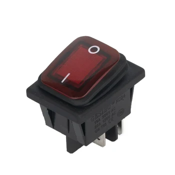 Поворотный выключатель DPST Электрооборудование и расходные материалы Водонепроницаемые 20A 30 X 22 мм IP67 Светящаяся красная кнопка для предотвращения попадания пыли