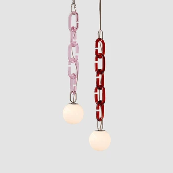 Подвесные светильники Nordic bar простой стеклянный шар ресторанный светильник магазин одежды дизайнерский цветной замок стеклянные маленькие подвесные светильники