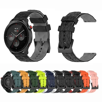 Подходит для Samsung Galaxy Watch Huawei Watch GT двухцветный универсальный ремешок для часов с футбольным рисунком 20/22 мм