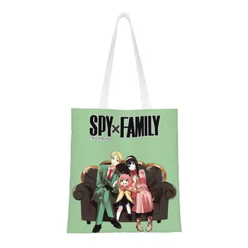 Пользовательские холщовые сумки для покупок Spy X Family Loid Forger, женские портативные сумки для покупок в стиле аниме 