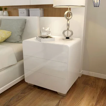 Простые белые прикроватные тумбочки для хранения Фарфоровая прикроватная тумбочка для спальни Дизайнерский столик De Chevet Chambre Вспомогательная мебель