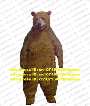 Пушистый коричневый Медведь Гризли Белый медведь Костюм талисмана Меховой костюм персонажа мультфильма для взрослых Торговая выставка Ярмарка Спортивный Карнавал zz7830