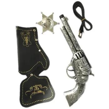 Реквизит для бала-маскарада 2023 Ретро Западный ковбойский пистолет Для взрослых и детей, Игрушечное оружие, кобура на поясе, Пластиковое морское ружье