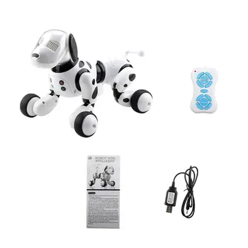 Робот-собака Электронный питомец Интеллектуальная Собака Робот-игрушка 2.4G Умный беспроводной говорящий пульт дистанционного управления Детский подарок на День Рождения