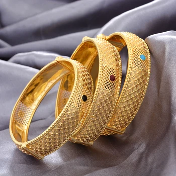 Роскошные браслеты из индийского Дубая с позолотой для женщин, мужчин, повседневной одежды, праздничных подарков
