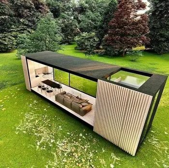 Роскошный дизайнерский двухслойный жилой портативный контейнерный домик для многоквартирных домов