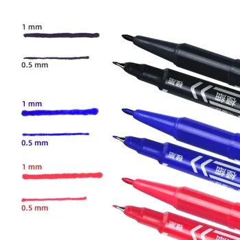 Ручка-маркер для татуажа 3 цветов, перманентный макияж, микроблейдинг бровей, тонкий инструмент для записи, Дополнительный набор для пирсинга