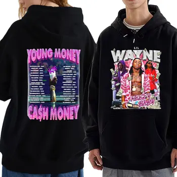 Рэпер Lil Wayne Young Money Gash Momny Толстовка С Принтом Для Мужчин И Женщин, Винтажная Одежда, Подростковая Уличная Одежда в стиле Хип-Хоп, Модный Спортивный Костюм С капюшоном
