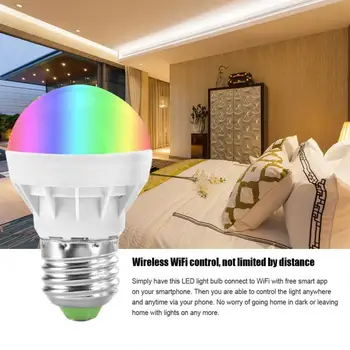 Светодиодная лампа 3 Вт RGB лампочка, меняющая цвет светодиодной лампы, светодиодная лампа для домашней вечеринки с дистанционным управлением на 24 клавиши lampada led