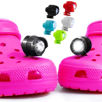 Светодиодные фары для подвески Croc Lights, Водонепроницаемая обувь, легкие подвески для выгула собак, булавка для джинсов Croc Fit Croc Charms, Забавный подарок