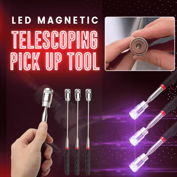 Светодиодный выдвижной магнитный звукосниматель， Телескопические гибкие выдвижные светодиодные фонари, идеальные механические инструменты для подбора Света лампы