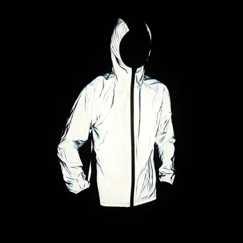 Светоотражающие мужские куртки с дышащей сеткой, технологичная одежда Harajuku, отражающие свет, пальто в стиле пэчворк, Одежда с капюшоном Jaqueta Masculina 3XL
