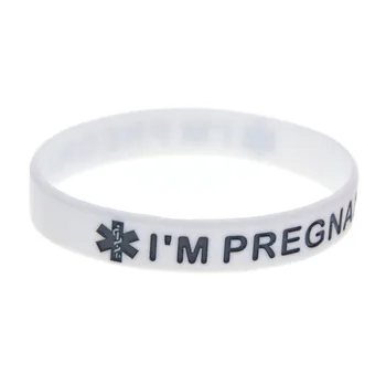 Силиконовый браслет с чернилами Alert I am Pregnant, 1 шт.