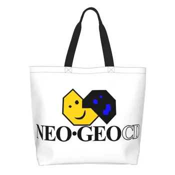 Симпатичная сумка для покупок с логотипом Neo Geo, многоразовая сумка для покупок Neogeo Arcade Game, холщовая сумка для покупок через плечо