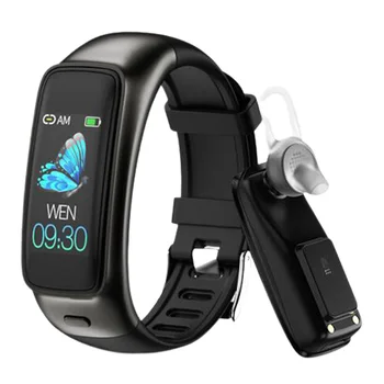 Смарт-браслет + Беспроводные наушники Hi-Fi Стерео Bluetooth 5.0 Гарнитура Наушники Частота сердечных сокращений Кровяное давление IP67 Водонепроницаемый смарт-браслет