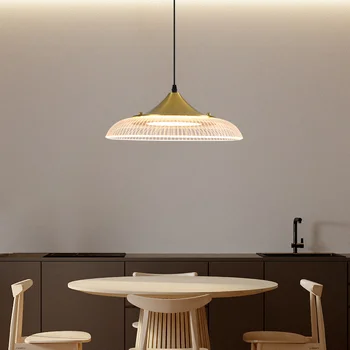 Современная простая легкая Роскошная люстра в скандинавской круглой шляпе, ресторан, гостиная, бар, Минималистичные подвесные светильники с одной головкой