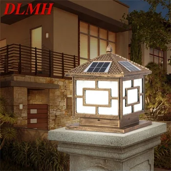 Солнечный Наружный светильник DLMH Светодиодный Светильник для столбов Водонепроницаемое Современное Освещение для патио Крыльца Балкона Виллы во внутреннем дворе