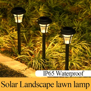 Солнечный Садовый Ландшафтный светильник, Новый Водонепроницаемый Наружный светильник IP65, Светодиодное освещение, Декоративная дорожка во дворе, ночные огни