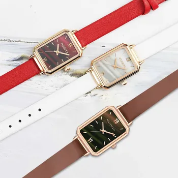 Темпераментные легкие роскошные женские часы в стиле ретро, модные кварцевые наручные часы, маленькие квадратные женские часы Elegante Relogio Feminino