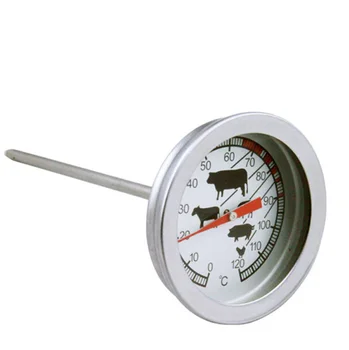 Термометр для воды Мяса Кофе Молока Биметаллический термометр для барбекю Бытовой Измеритель температуры Циферблат термометра из нержавеющей стали