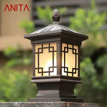Уличная солнечная лампа ANITA, классическая Ретро водонепроницаемая светодиодная лампа для внутреннего двора, для украшения сада, балкона, виллы, настенный светильник