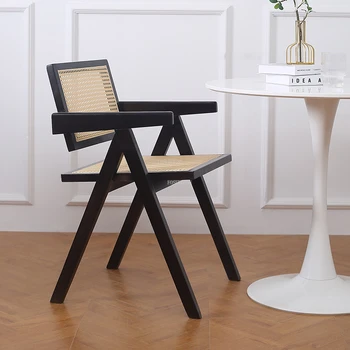 Уличные стулья из Скандинавского дерева, современная Уличная Мебель, обеденный стул из японского ротанга, Ретро-стул со спинкой, Складной Пляжный стул для отдыха