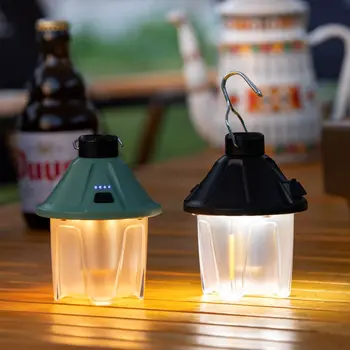 Уличный портативный фонарь для кемпинга в стиле ретро, светодиодный перезаряжаемый Подвесной светильник для палатки, Подвесной фонарь для кемпинга, лампа для вечеринки на рыбалке