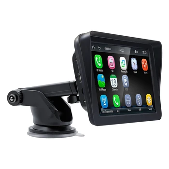 Универсальная беспроводная автомагнитола Carplay Android Auto с 7-дюймовым сенсорным экраном, совместимый с Bluetooth мультимедийный плеер для VW Nissan Toyota