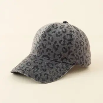 Универсальная стильная уличная шапка с леопардовым принтом, легкая кепка унисекс, застежки на крючки и петли для осени-зимы