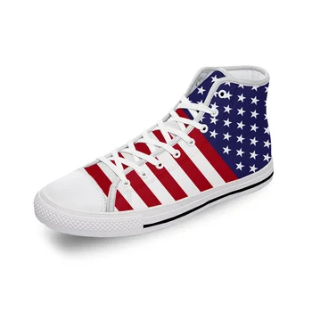 ФЛАГ США I LOVE AMERICA Patriot Повседневная тканевая обувь с высоким берцем, Легкие Дышащие Мужские И Женские кроссовки с принтом, Спортивная обувь