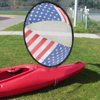 Флаг США, складное прозрачное окно, Ветряной парус, доска для гребли на каноэ, гребные лодки для каяка, каноэ, надувная лодка