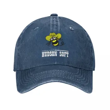 Хадсон софт (ハドソン) Ковбой пчела логотип бейсбольная кепка солнцезащитная кепка аниме шляпа женская шляпа мужской