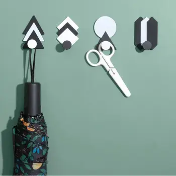 Художественный геометрический крючок в скандинавском стиле, бесследный крючок-палочка, креативный крючок без перфорации, настенный крючок для задней двери кухни ванной комнаты