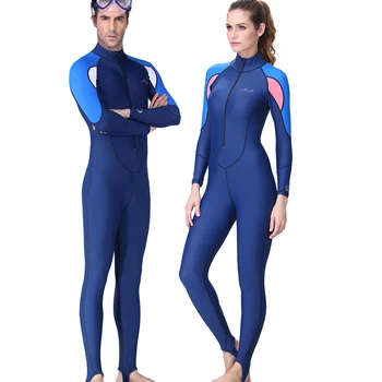 Цельный гидрокостюм для дайвинга для мужчин, женщин, купальник для подводного плавания, серфинга, длинные рукава, быстросохнущий купальник для водных видов спорта с защитой от ультрафиолета