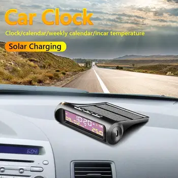 Цифровые Часы TPMS Look Solar LCD Car Auto с Датой и Индикацией Температуры В автомобиле