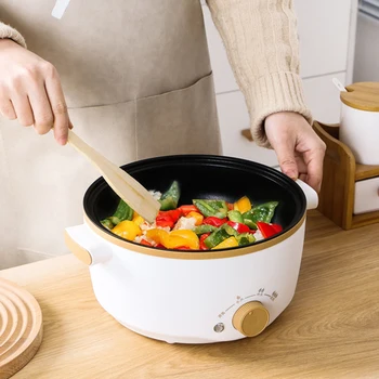 Электрическая плита 220 В, мини-хот-пот, Электрическая рисоварка с антипригарной сковородой, многофункциональная бытовая кухонная машина