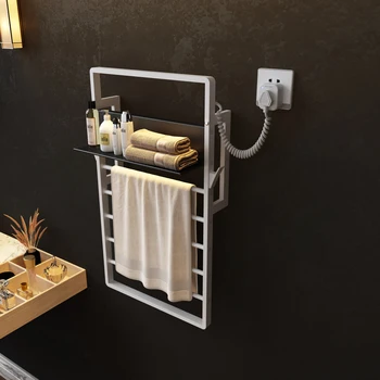 электрический полотенцесушитель для ванной комнаты без сверления, электрическая вешалка для полотенец из нержавеющей стали, полотенцесушитель для ванной комнаты