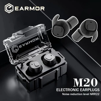 Электронные Затычки для ушей EARMOR-M20 MOD3, Тактическая Гарнитура, Вкладыши, Охота на открытом воздухе, Стрельба, Шумоподавление, Защита слуха
