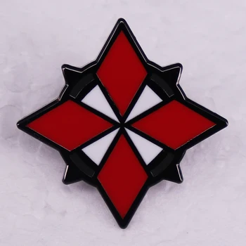 Эмалированная булавка с логотипом Resident-Evil-Umbrella Corporation, металлический значок для фильма-игры
