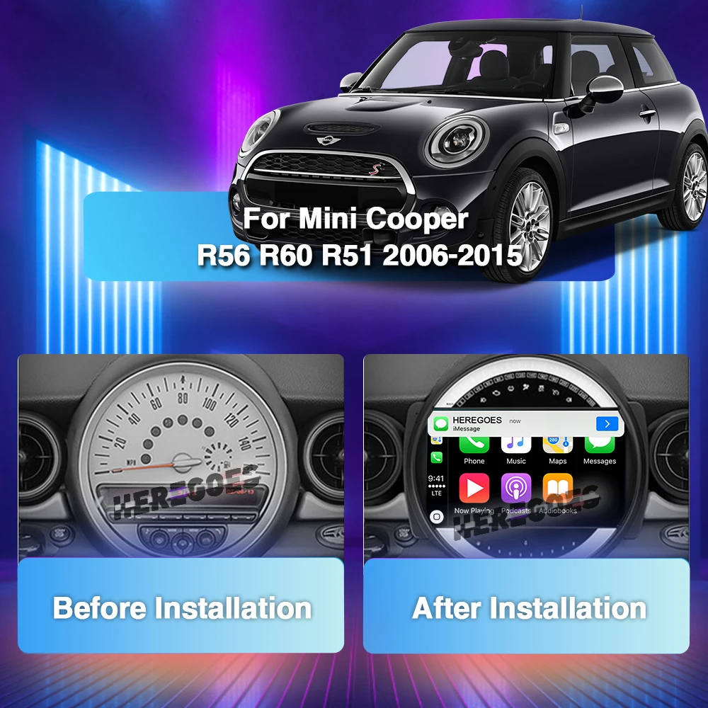 Carplay 720P Android 12,0 Автомобильный Мультимедийный Плеер Для BMW Mini Cooper R56 R60 R51 2006-2015 GPS Радио Стерео 8G + 128 ГБ Головное Устройство DSP