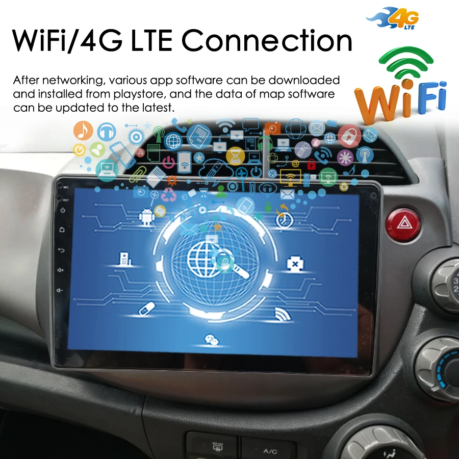 Android 11 Голосовое автомобильное радио с искусственным интеллектом 8 ГБ + 128 ГБ GPS для HONDA FIT JAZZ 2007-2013 RHD Мультимедиа Видео Навигация CarPlay Стереоплеер